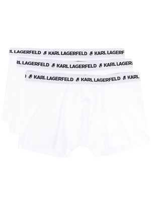 Karl Lagerfeld logo-waistband boxer short set - White