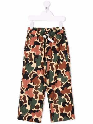 Palm Angels Kids camouflage chino trousers - Neutrals