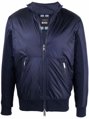 BOSS Shepherd shine bomber jacket - Blue