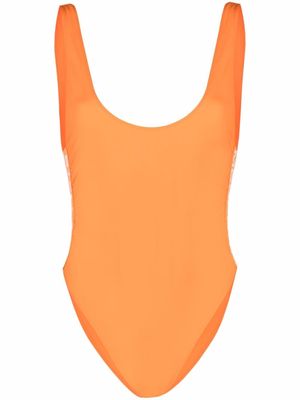 Stella McCartney logo tape swimsuit - Orange