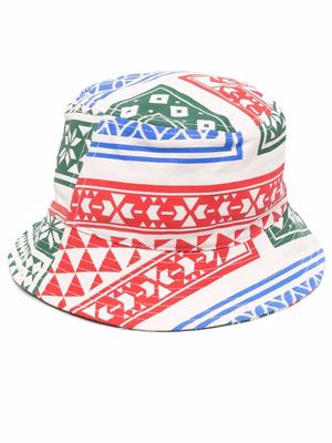 Rhude patchwork-print bucket hat - Blue