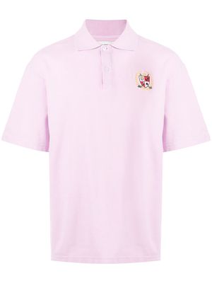 Local Authority embroidered-patch polo shirt - Pink