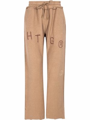 HONOR THE GIFT logo-embroidery track pants - Brown