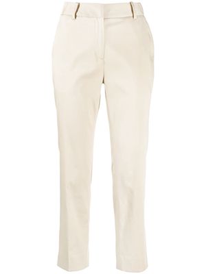 GOODIOUS cropped tailored-cut trousers - Brown