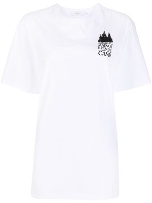 Maison Kitsuné logo-print cotton T-shirt - White