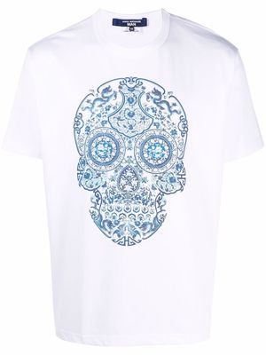 Junya Watanabe MAN skull-print cotton T-Shirt - White