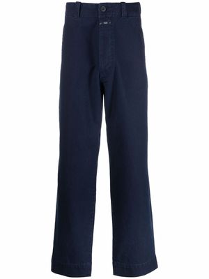 Closed loose cotton trousers - Blue