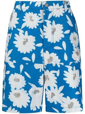 Jacquemus floral-print knee-length shorts - Blue