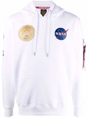 Alpha Industries NASA patch hoodie - White