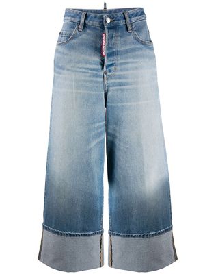 Dsquared2 wide leg faded jeans - Blue