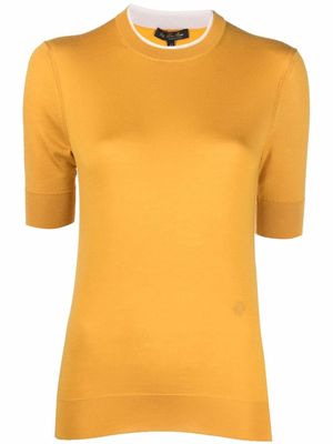 Loro Piana fine-knit T-shirt - Yellow