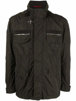 Fay zip-pocket hooded jacket - Green