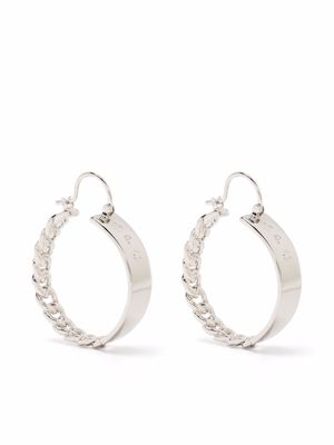 A.P.C. small chain-hoop earrings - Silver