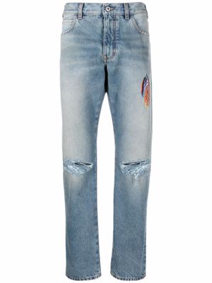 Marcelo Burlon County of Milan straight-leg denim jeans - Blue