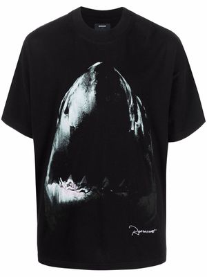 Represent shark-print T-shirt - Black