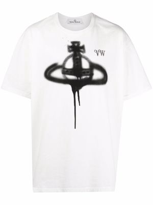 Vivienne Westwood Orb-logo organic-cotton T-Shirt - White