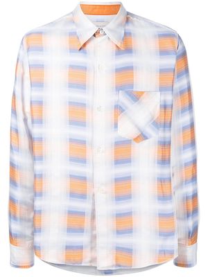 Bed J.W. Ford check-pattern long-sleeved shirt - White