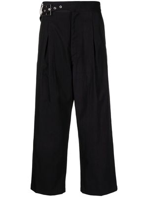 Bed J.W. Ford asymmetric tapered cropped trousers - Blue