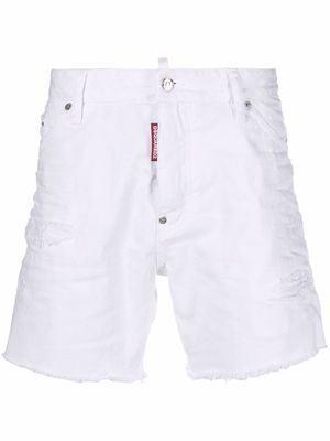 Dsquared2 slim-fit denim shorts - White