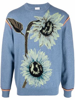 PAUL SMITH Sunflower Jacquard sweater - Blue