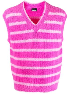 Jacquemus striped knitted vest - Pink