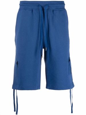 C.P. Company side zip-detail shorts - Blue