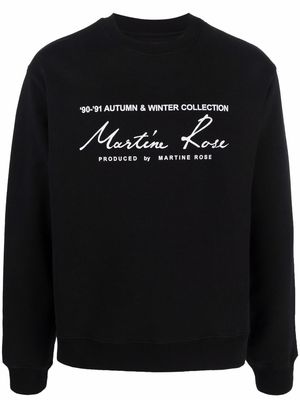 Martine Rose slogan-print sweatshirt - Black