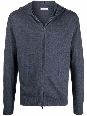 Malo zipped cahsmere hoodie - Blue