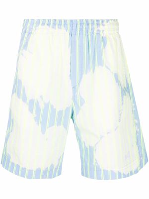 MSGM bleached-effect knee-length shorts - Blue