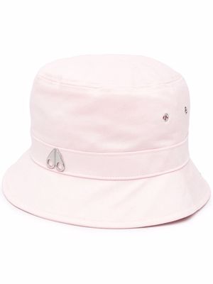 Moose Knuckles logo-plaque cotton bucket hat - Pink