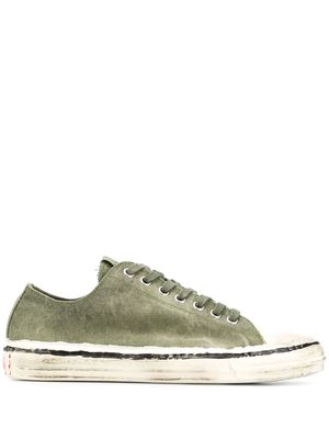 Marni painted canvas sneakers - Green