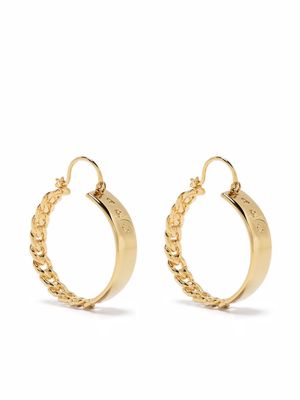 A.P.C. small chain-hoop earrings - Gold