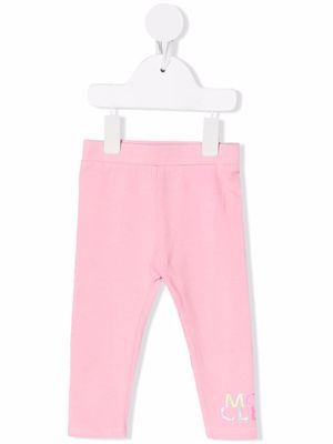 Moncler Enfant logo-print leggings - Pink