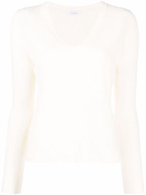 Malo V-neck cashmere-blend jumper - White