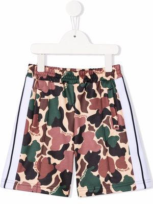 Palm Angels Kids camouflage-print shorts - Neutrals