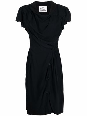 Vivienne Westwood draped buttoned dress - Black