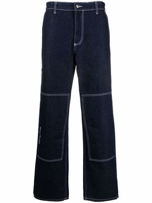 Daily Paper straight-leg patch-pocket jeans - Blue