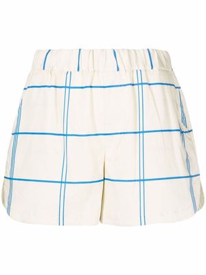 Manuel Ritz grid-print short shorts - Neutrals