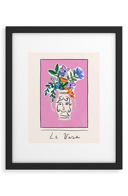 Deny Designs Le Vase Framed Art Print in Cream