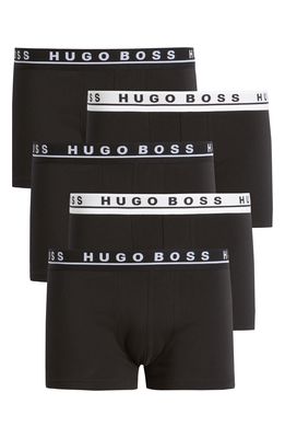 BOSS Assorted 5-Pack Stretch Cotton Boxer Briefs in Black