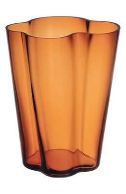 Iittala Aalto 10.5-Inch Vase in Orange