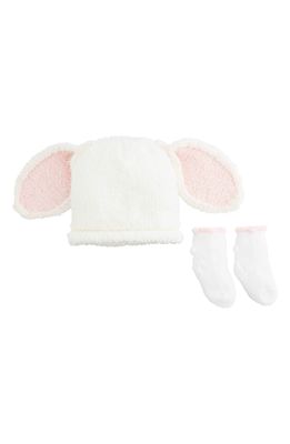 Mud Pie Bunny Hat & Socks Set in Pink