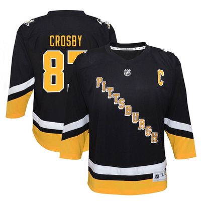 Outerstuff Toddler Sidney Crosby Black Pittsburgh Penguins 2021/22 Alternate Replica Player Jersey