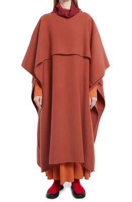 The Row Louise Double Face Cashmere Poncho Coat in Jasper