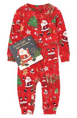 Books to Bed Kids' "Twas the Night Before Christmas' Fitted Two-Piece Pajamas & Book Set in Red