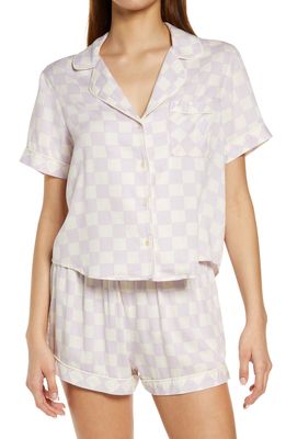 Rails Darcie Short Pajamas in Lavender Checkboard