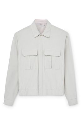 Agnona Men's Cotton & Linen Utility Jacket in Cloud