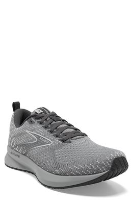 Brooks Levitate 5 Running Shoe in Grey/Oyster/Blackened Pearl
