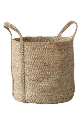 Will & Atlas Round Jute Laundry Basket in Natural