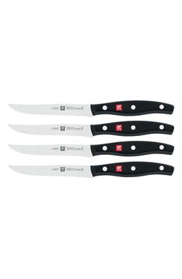 ZWILLING TWIN 4-Piece Signature Steak Knife Set in Stainless Steel